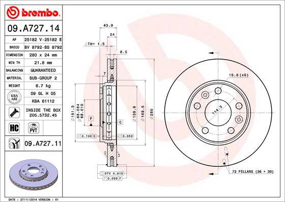 Brake disc set (2)