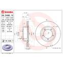 Brake disc set (2) BREMBO - 09.5488.11