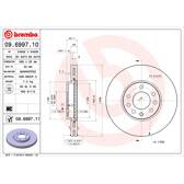 Brake disc set (2) BREMBO - 09.6997.10