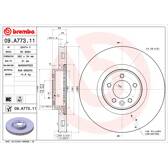 Brake disc (per unit) BREMBO - 09.A773.11