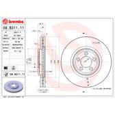 Brake disc (per unit) BREMBO - 09.B311.11