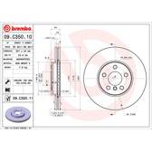Brake disc set (2) BREMBO - 09.C350.11