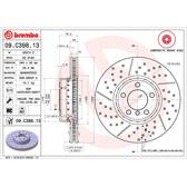 Brake disc (per unit) BREMBO - 09.C398.13