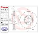 Brake disc (per unit) BREMBO - 09.D179.11