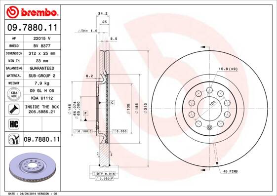 Brake disc set (2)