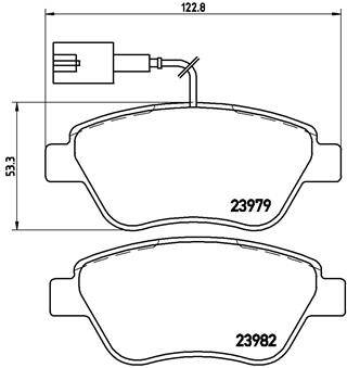 Front brake pad set