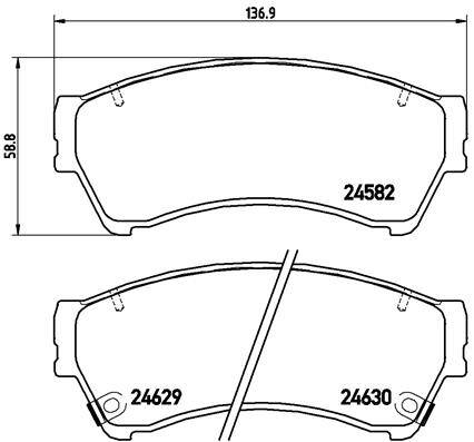 Front brake pad set