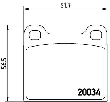 Front brake pad set