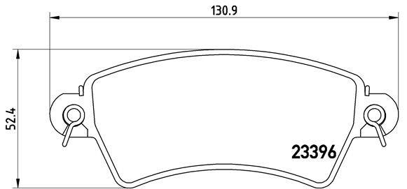 Front brake pad set