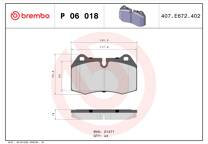 Front brake pad set