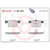 Front brake pad set BREMBO - P 06 075