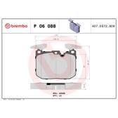 Front brake pad set BREMBO - P 06 088