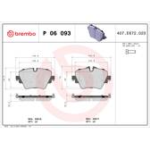 Front brake pad set BREMBO - P 06 093