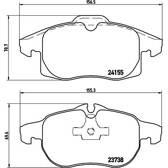 Front brake pad set BREMBO - P 10 011