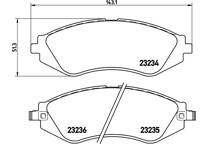 Front brake pad set