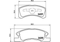Front brake pad set