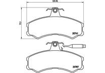 Front brake pad set