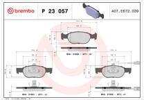 Front brake pad set