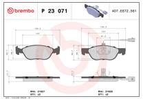 Front brake pad set