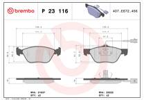 Front brake pad set