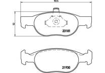 Front brake pad set