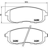 Front brake pad set BREMBO - P 23 126