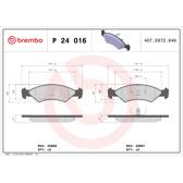 Front brake pad set BREMBO - P 24 016