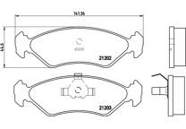Front brake pad set