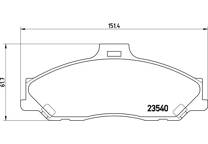 Front brake pad set