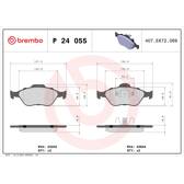 Front brake pad set BREMBO - P 24 055X