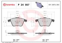Front brake pad set