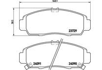 Front brake pad set