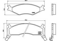 Front brake pad set