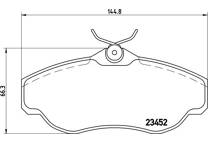 Front brake pad set