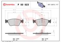 Front brake pad set