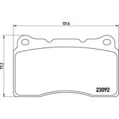 Front brake pad set BREMBO - P 54 040