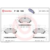 Front brake pad set BREMBO - P 56 106