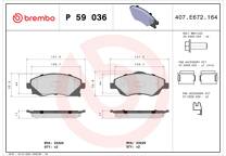 Front brake pad set