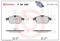 Front brake pad set