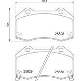 Front brake pad set BREMBO - P 59 094