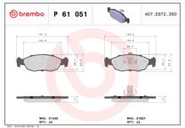Front brake pad set