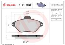 Front brake pad set