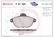 Front brake pad set