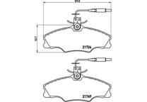 Front brake pad set
