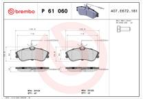 Front brake pad set