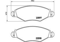 Front brake pad set