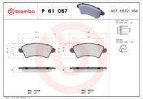 Front brake pad set