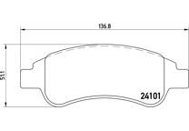 Front brake pad set