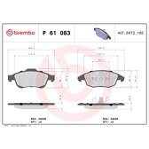 Brake Pad Set BREMBO - P 61 083