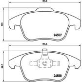 Front brake pad set BREMBO - P 61 086